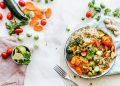 Flat-lay Photography of Vegetable Salad on Plate