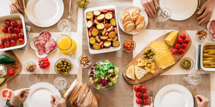 Sliced Bread And Cheese On The Table