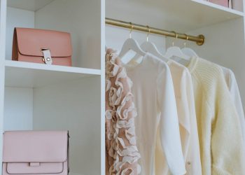 A White Wooden Closet of a Woman