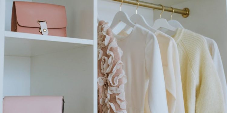 A White Wooden Closet of a Woman