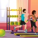 gym, treadmill, athletics
