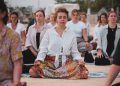women, group meditation, yoga