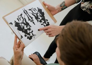 A Person Taking a Rorschach Test