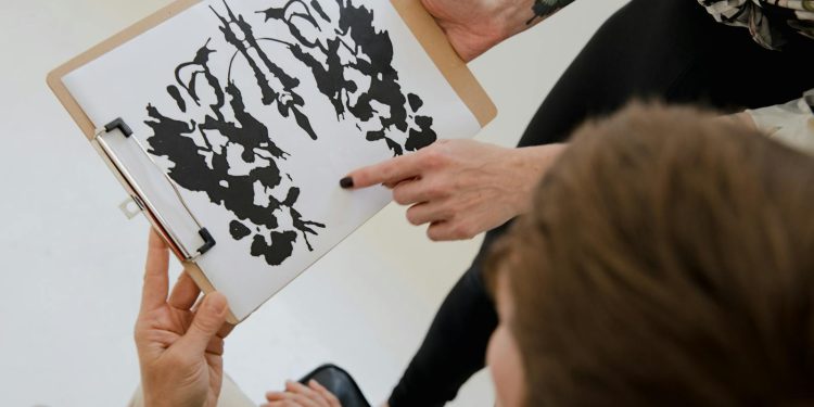 A Person Taking a Rorschach Test